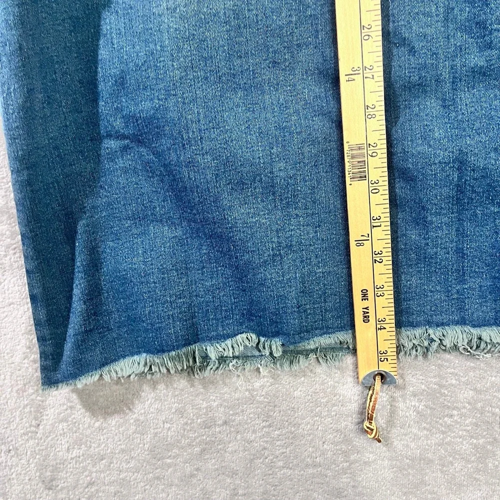Patchwork Denim Maxi Skirt Women Large Blue Boho Lace Up Distressed Y2K Western - Picture 6 of 7